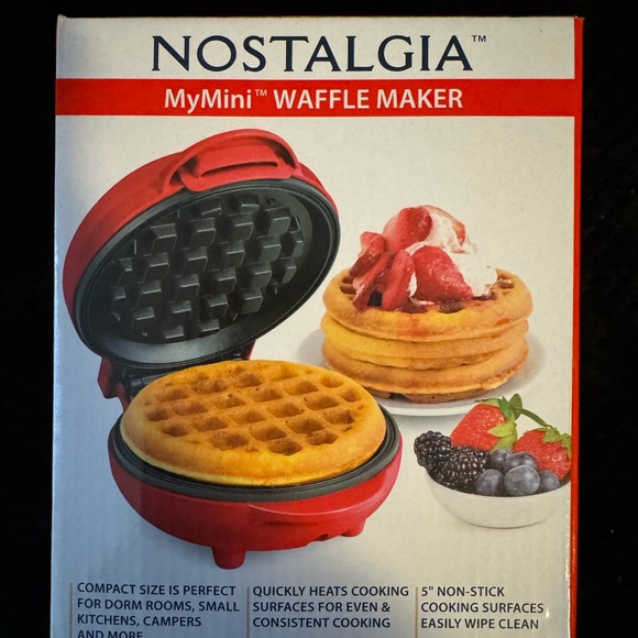 MyMini Red Waffle Maker NEW - Picture 5 of 5